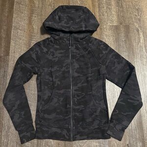 Lululemon Full Zip Scuba in Gray Camo